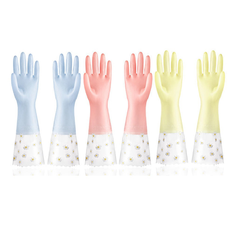 Rubber Glove Cleaning - Dishwashing Cleaning Gloves 3 Pairs -