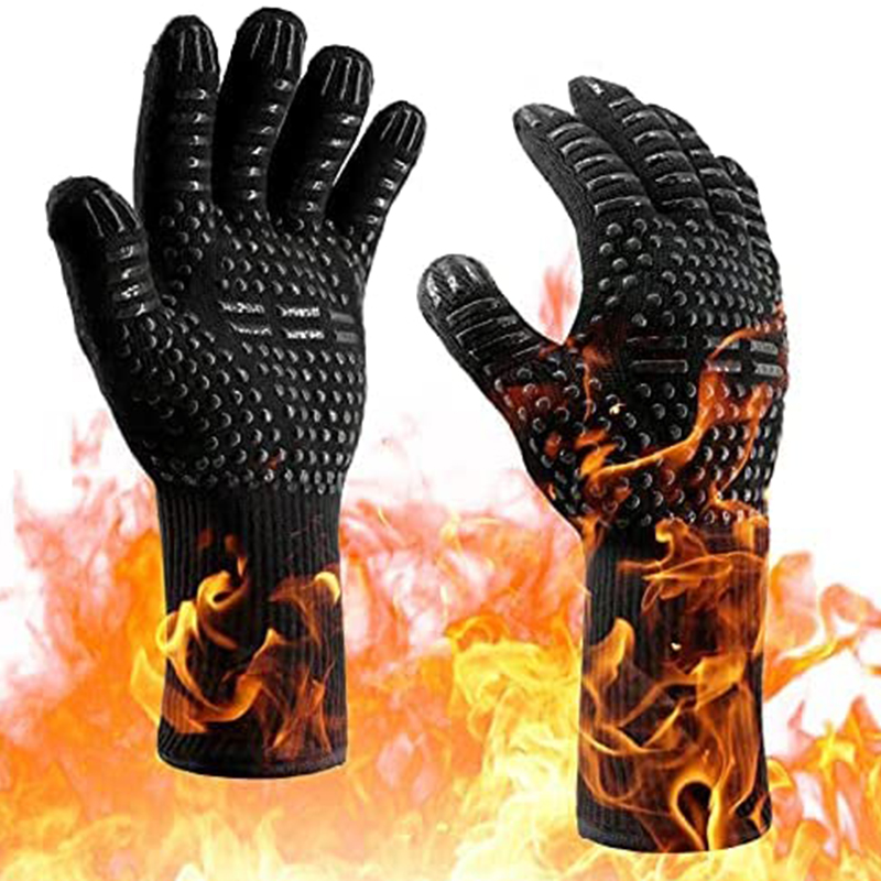 Oven Mitt Silicone - 1 Pair Oven Gloves, Oven Mitts,