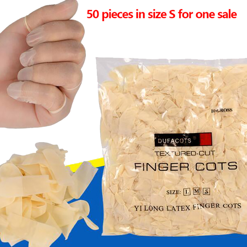 Latex Disposable Glove - 50pcs/pack Disposable Latex Finger Cover Rubber