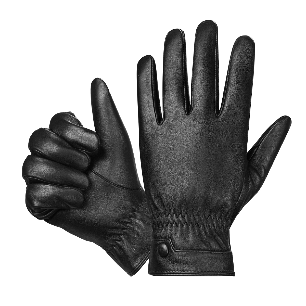 Leather Driving Glove - BISON DENIM Genuine Sheepskin Leather Men