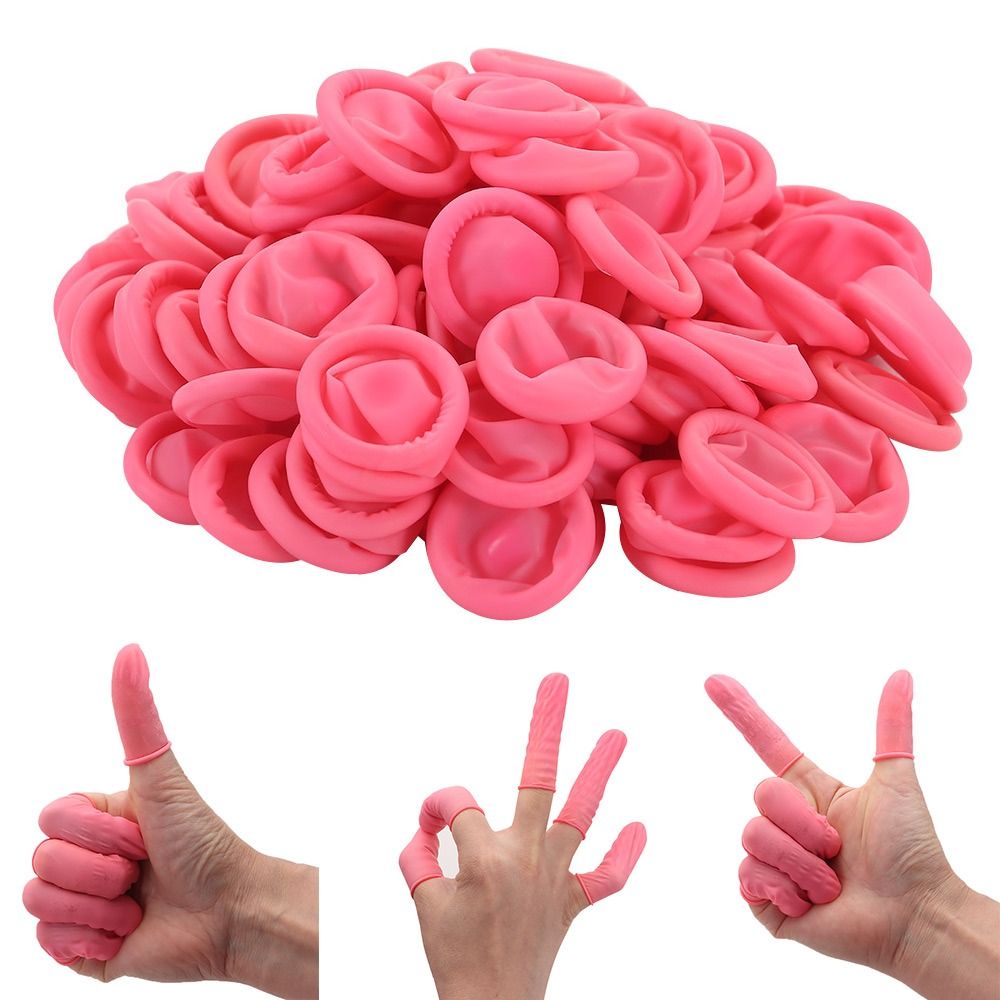 Latex Disposable Glove - 100PCS Disposable Finger Cover Natural Rubber