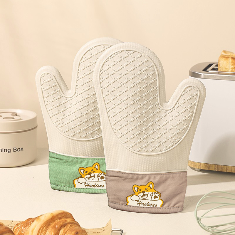 Oven Mitt Silicone - Heavy Duty Silicone Heat Resistant Oven