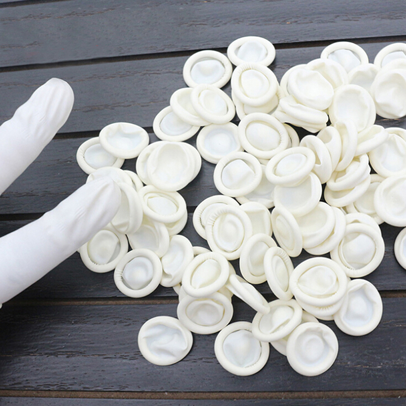 Latex Disposable Glove - 20/100Pcs Disposable Latex Rubber Finger Cots