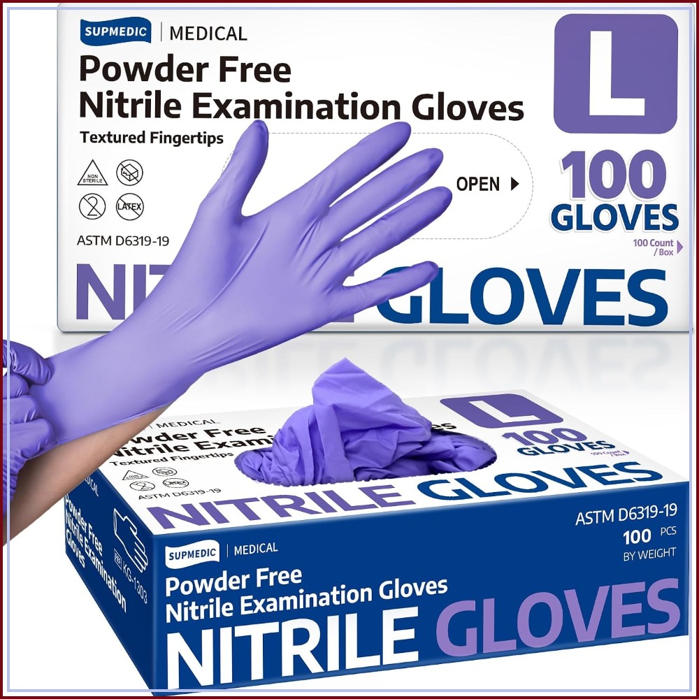 Exam Glove Nitrile - Medical Nitrile Disposable Gloves, 100 Ct
