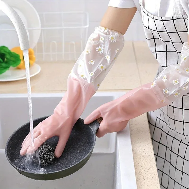 1 Pair Rubber Gloves Long Slee - огляд і ціна Dish Glove Rubber