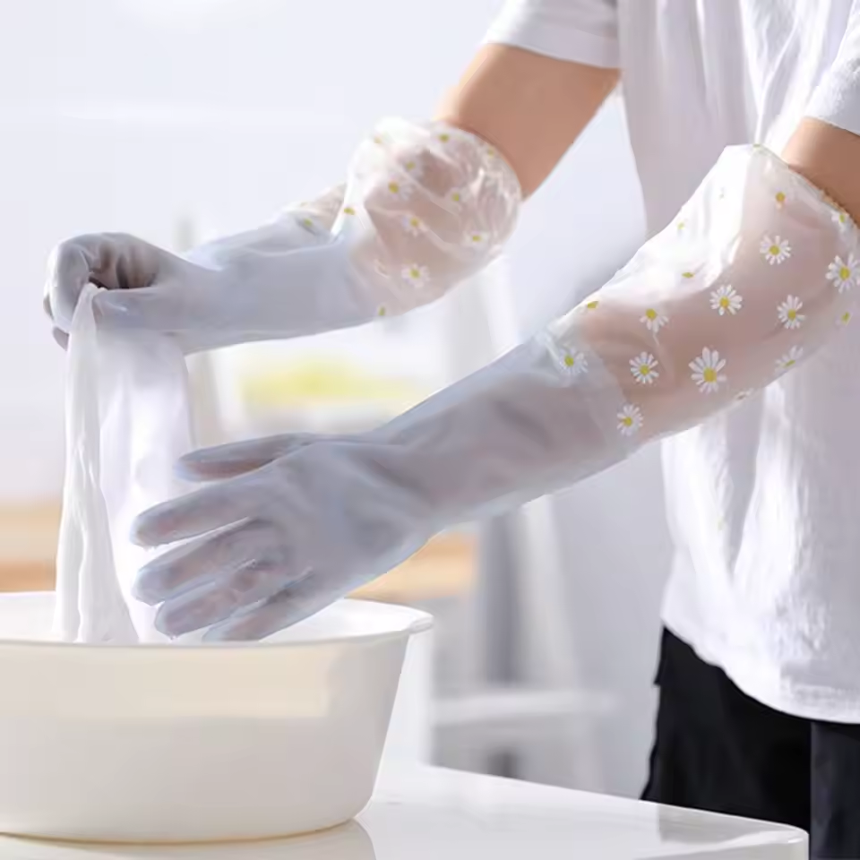 1 Pair Rubber Gloves Long Slee - огляд і ціна Dish Glove Rubber