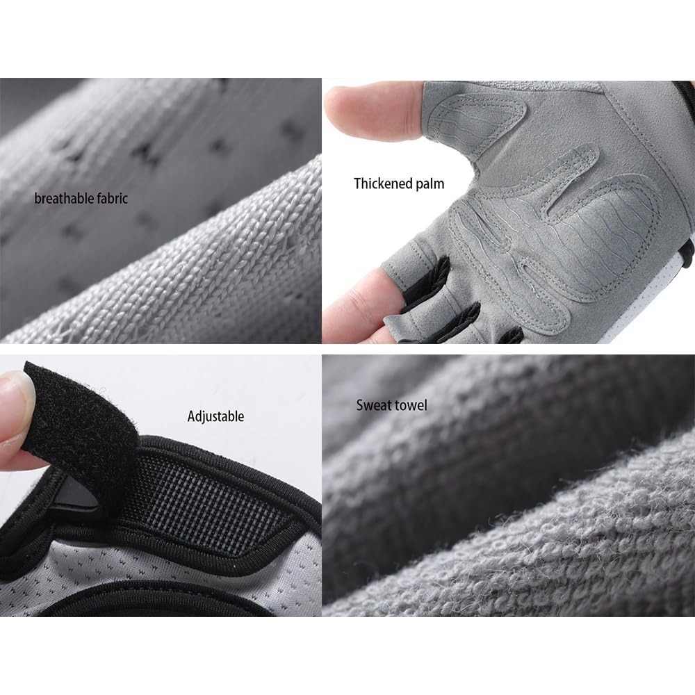 Fingerless Workout Gloves for  - огляд і ціна Cycling Glove Padded
