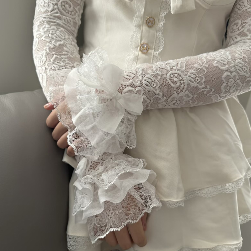 Hollow Out Lace Long Arm Sleev - огляд і ціна Fingerless Glove Knit