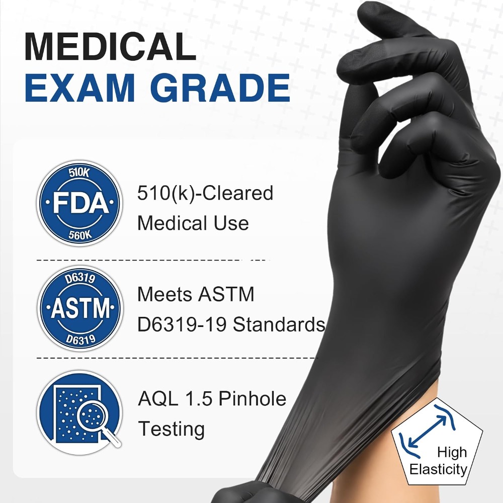 Disposable Black Nitrile Glove - огляд і ціна Exam Glove Nitrile