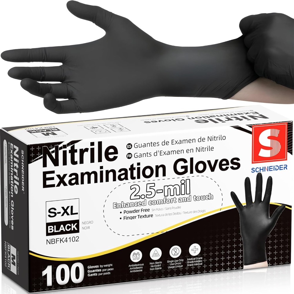 Disposable Black Nitrile Glove - огляд і ціна Exam Glove Nitrile