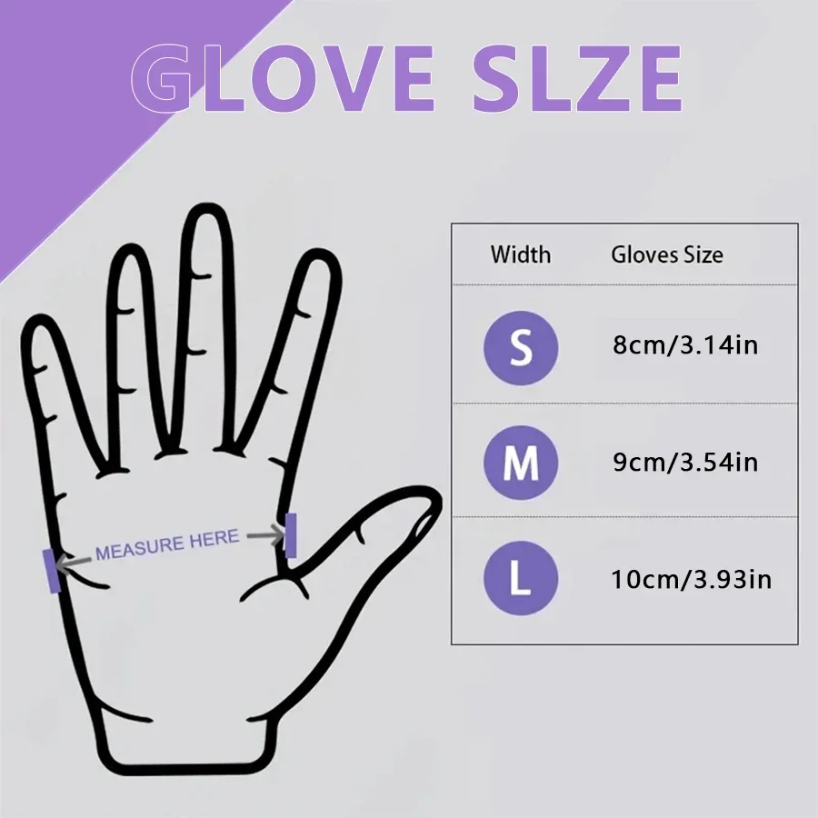 10/20/50/100PCS Purple Disposa - огляд і ціна Nitrile Mechanic Glove