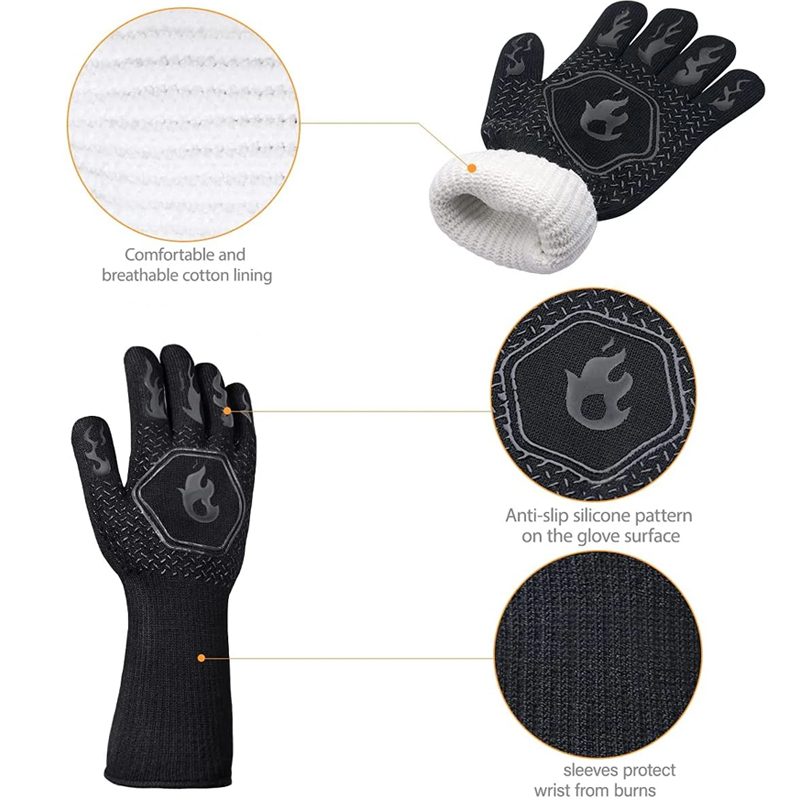 1 Pair Oven Gloves, Oven Mitts - огляд і ціна Oven Mitt Silicone