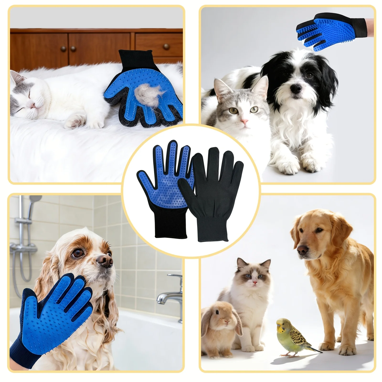 Pet Gloves Cat Grooming Gloves - огляд і ціна Rubber Glove Cleaning
