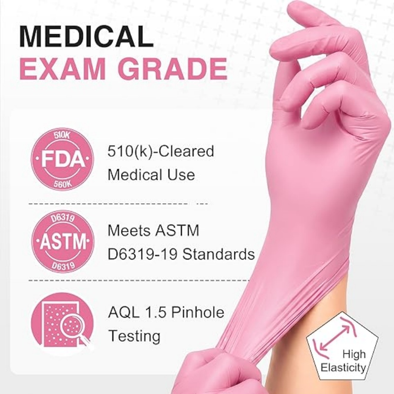 Pink Nitrile Disposable Gloves - огляд і ціна Latex Disposable Glove