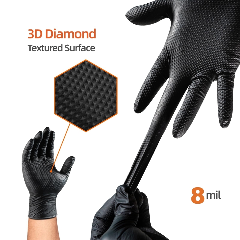 8Mil Heavy Duty Black Nitrile  - огляд і ціна Nitrile Mechanic Glove