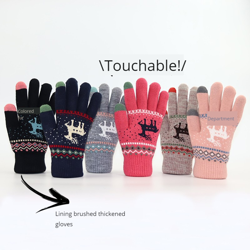 Autumn and Winter Thickened To - огляд і ціна Wool Glove Lined