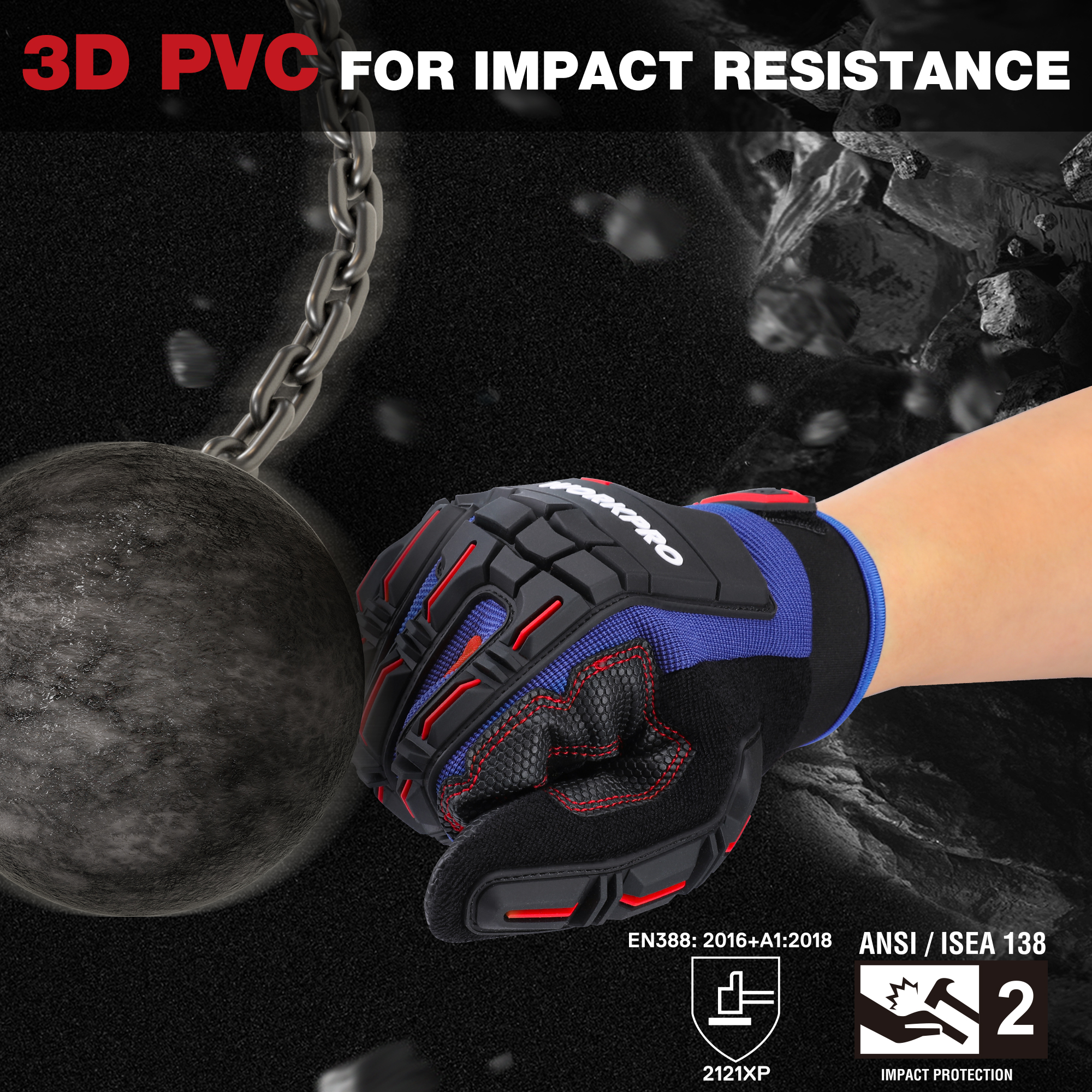 WORKPRO Heavy-duty Work Gloves - огляд і ціна Work Glove Impact