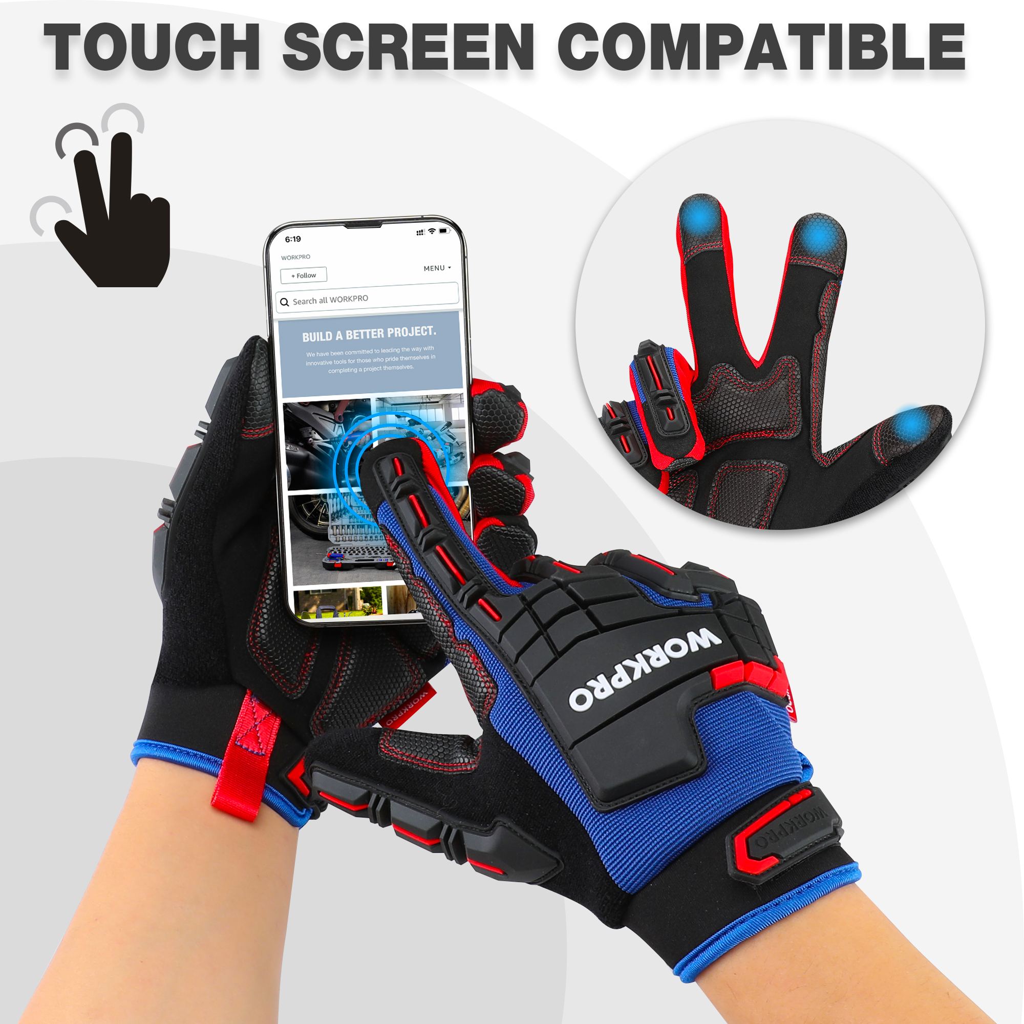 WORKPRO Heavy-duty Work Gloves - огляд і ціна Work Glove Impact