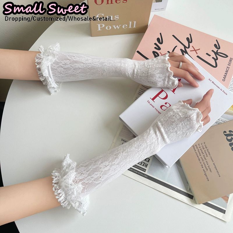 Women's Harajuku White Arm Sle - огляд і ціна Fingerless Glove Knit