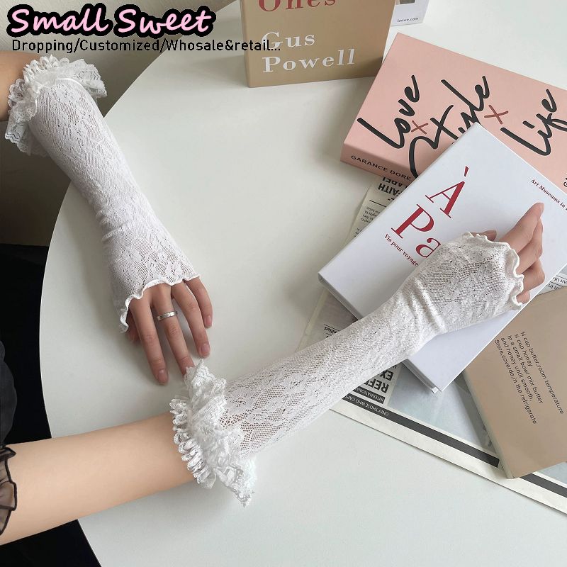 Women's Harajuku White Arm Sle - огляд і ціна Fingerless Glove Knit