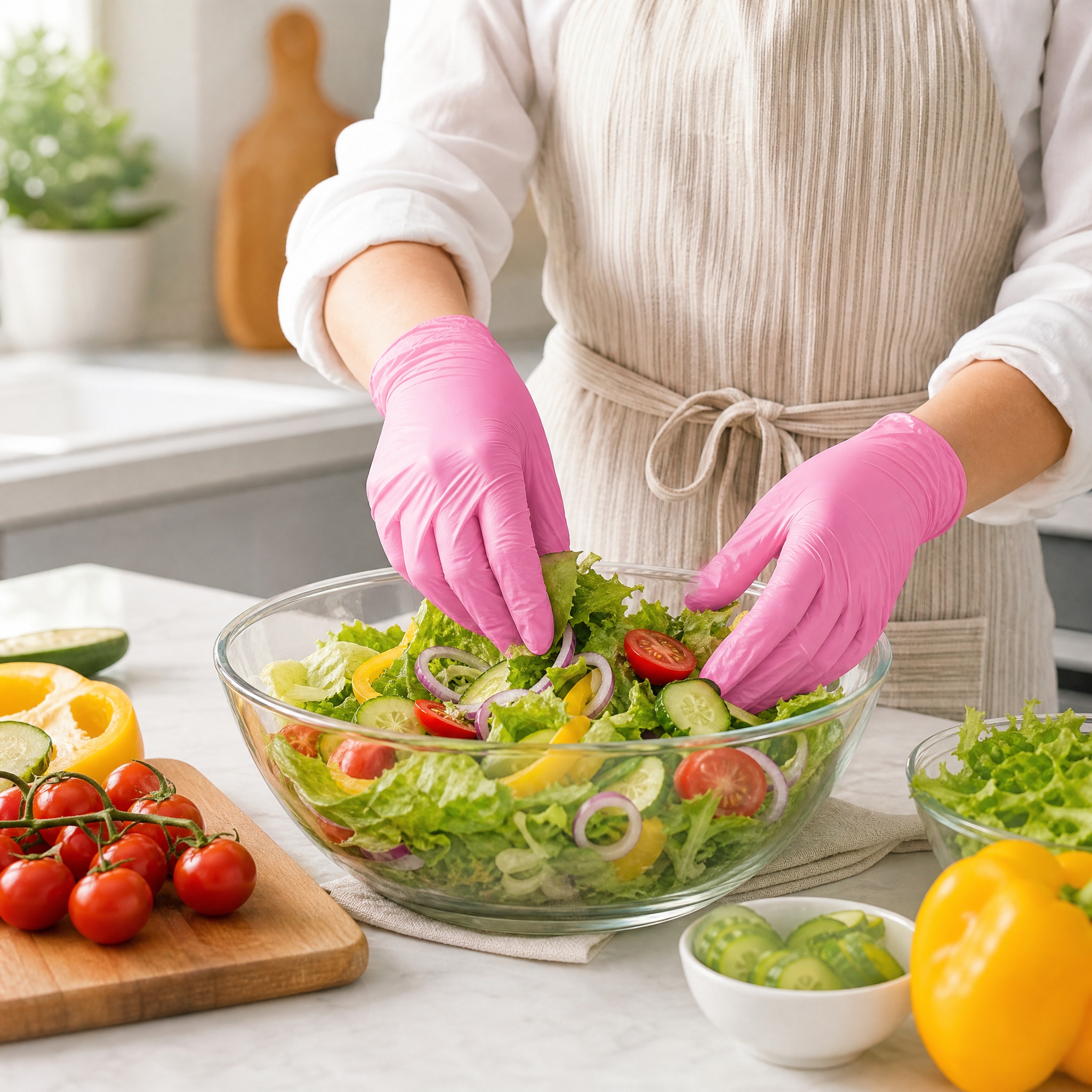 Simple Pink Nitrile Gloves 100 - огляд і ціна Rubber Glove Cleaning