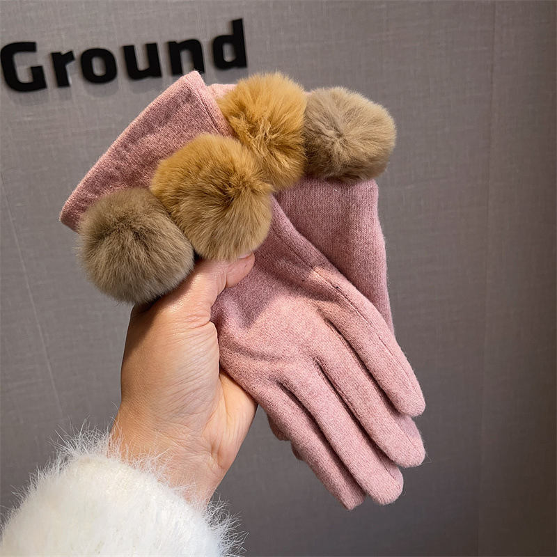 Gloves Women Wool Plaid Fox Fu - огляд і ціна Wool Glove Lined