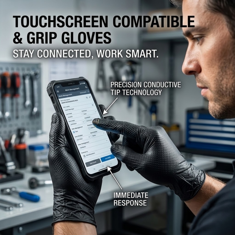 Heavy Duty Black Industrial Ni - огляд і ціна Nitrile Mechanic Glove