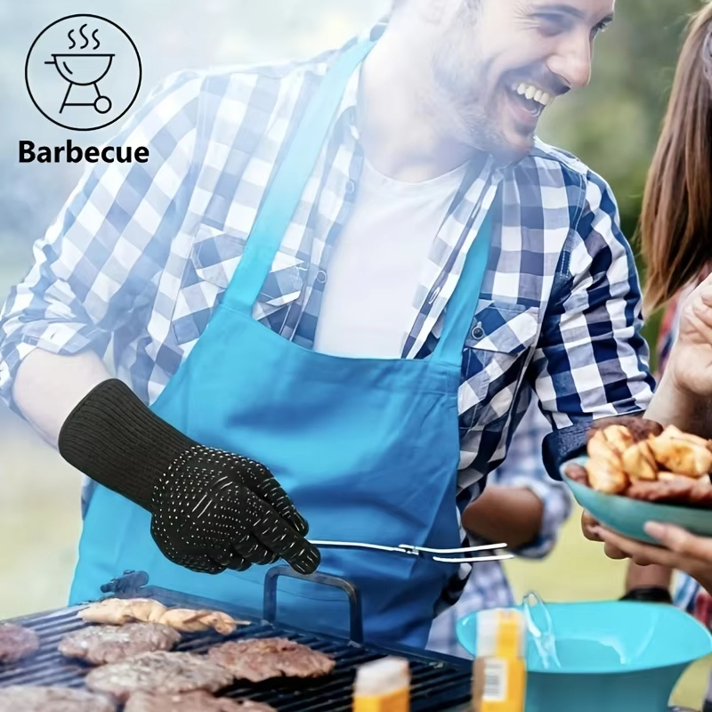 One Piece BBQ Gloves High Temp - огляд і ціна Oven Mitt Silicone