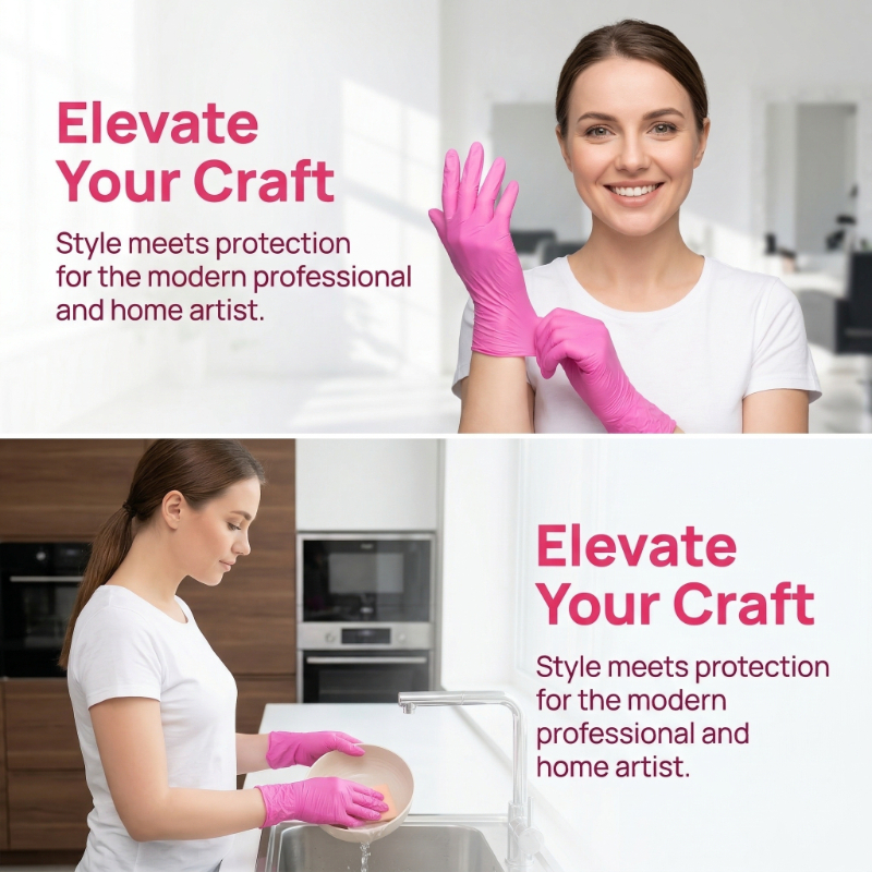 10-100PCS Pink Nitrile Disposa - огляд і ціна Nitrile Mechanic Glove