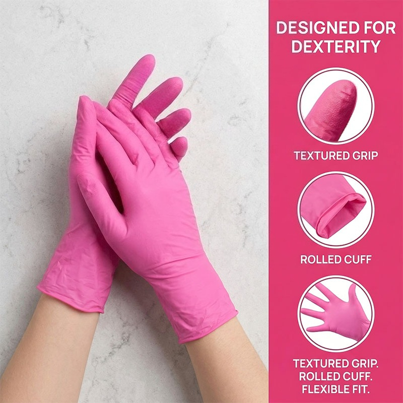10-100PCS Pink Nitrile Disposa - огляд і ціна Nitrile Mechanic Glove