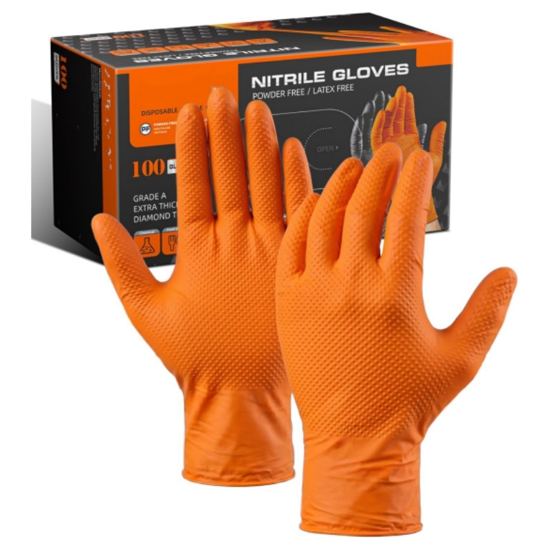 Heavy Orange Disposable Nitril - огляд і ціна Nitrile Mechanic Glove