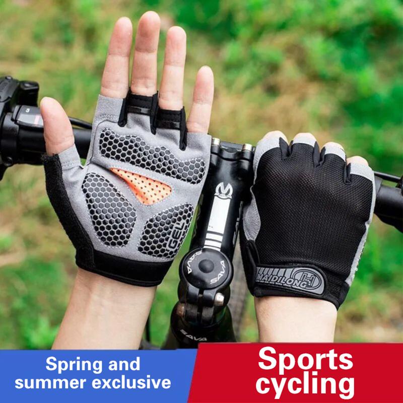 Half Finger Cycling Gloves Men - огляд і ціна Fingerless Glove Knit