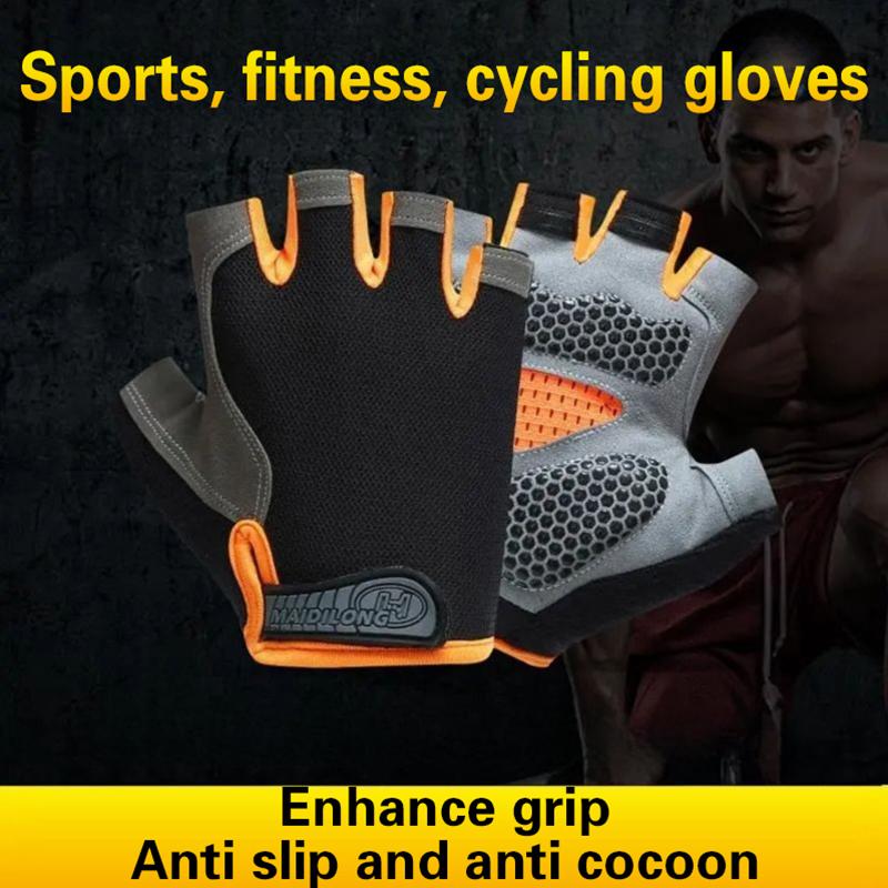 Half Finger Cycling Gloves Men - огляд і ціна Fingerless Glove Knit