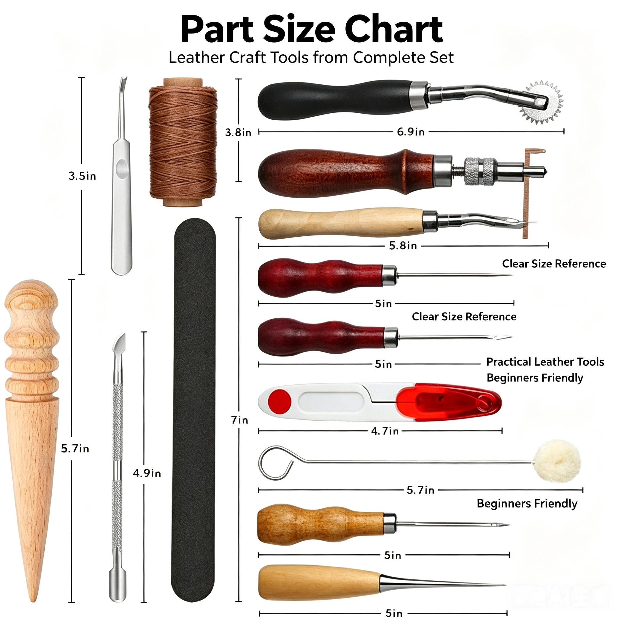 Leather Craft Tool Kit w/ Stor - огляд і ціна Cut Resistant Glove