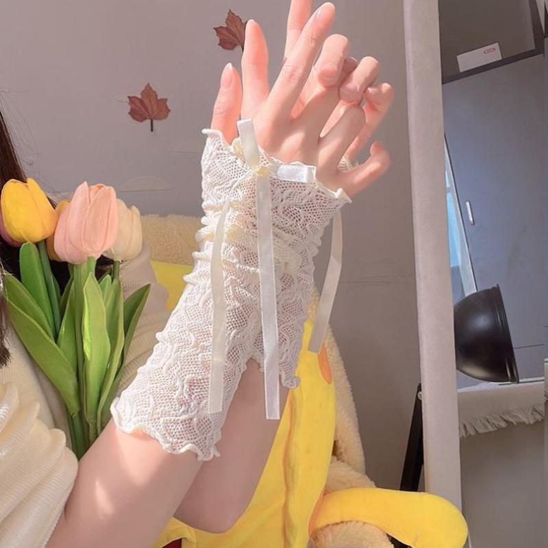 Women Gothic Mesh Fingerless G - огляд і ціна Fingerless Glove Knit