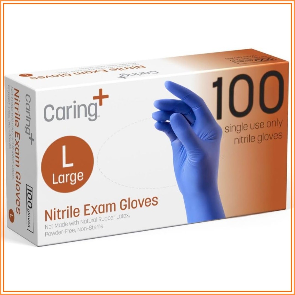 Nitrile Exam Gloves, Blue, Pow - огляд і ціна Exam Glove Nitrile