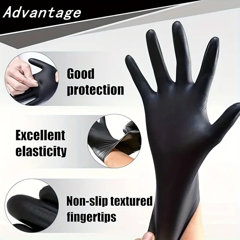 20PCS Black Disposable Nitrile - огляд і ціна Nitrile Mechanic Glove