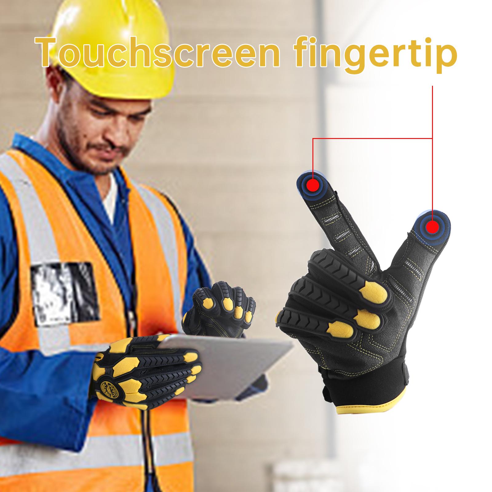 PVC Reinforced Impact Protecti - огляд і ціна Work Glove Impact