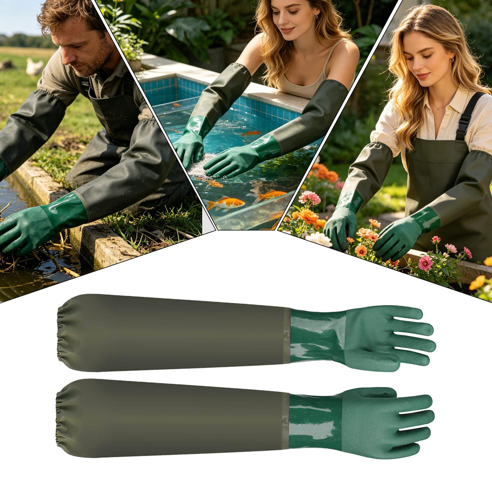 Waterproof Rubber Gloves Long  - огляд і ціна Rubber Glove Cleaning