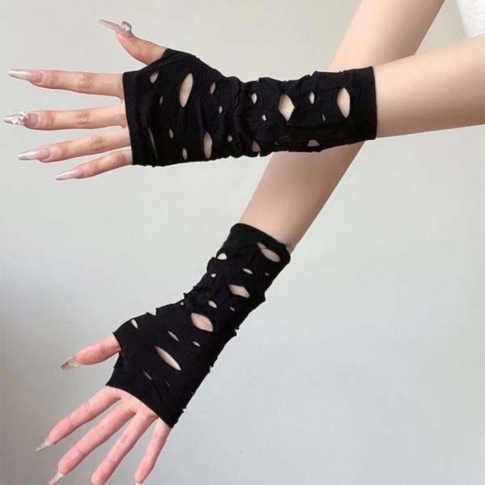 Sleeve Covers Ripped Arm Warme - огляд і ціна Fingerless Glove Knit