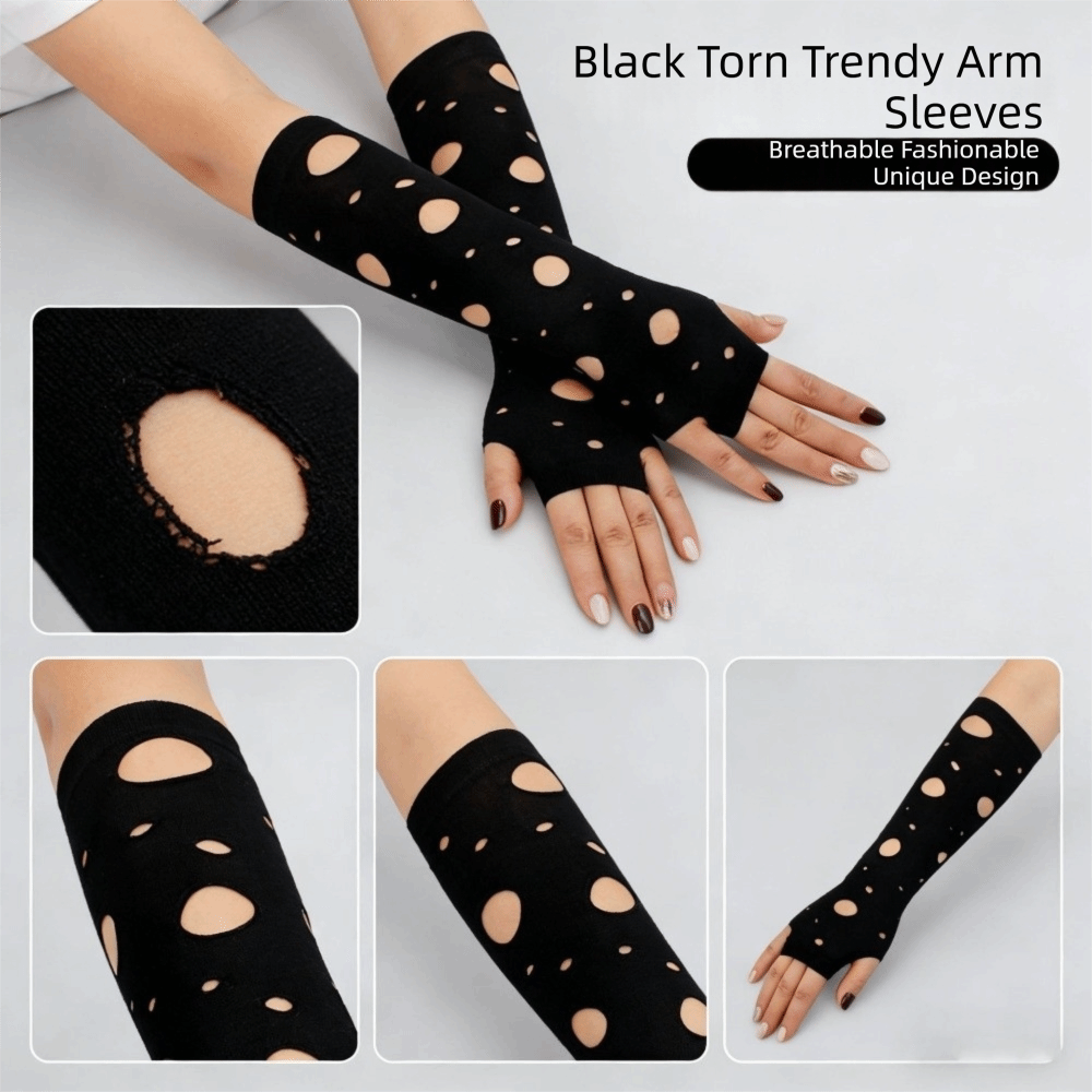 Sleeve Covers Ripped Arm Warme - огляд і ціна Fingerless Glove Knit