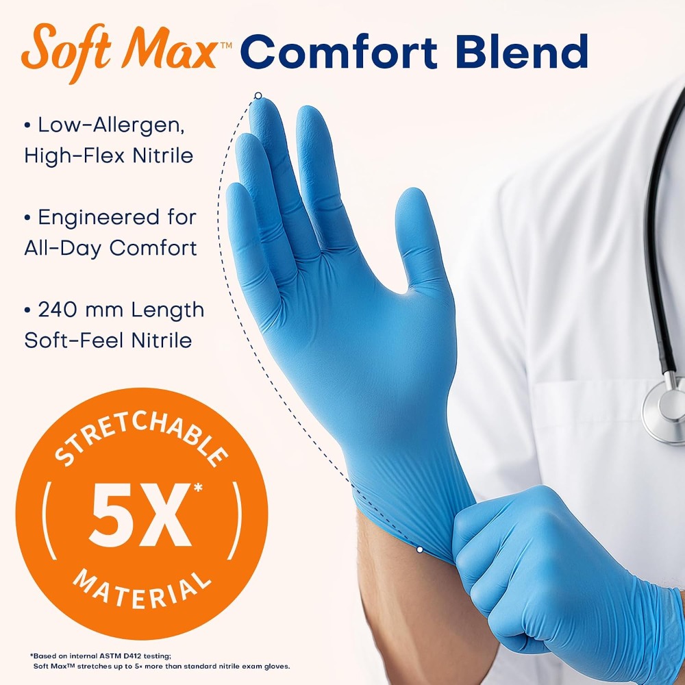 Medical Nitrile Exam Gloves, 1 - огляд і ціна Exam Glove Nitrile