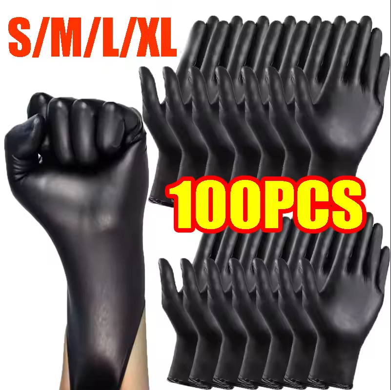 100/50/20PCS Black Nitrile Glo - огляд і ціна Nitrile Mechanic Glove