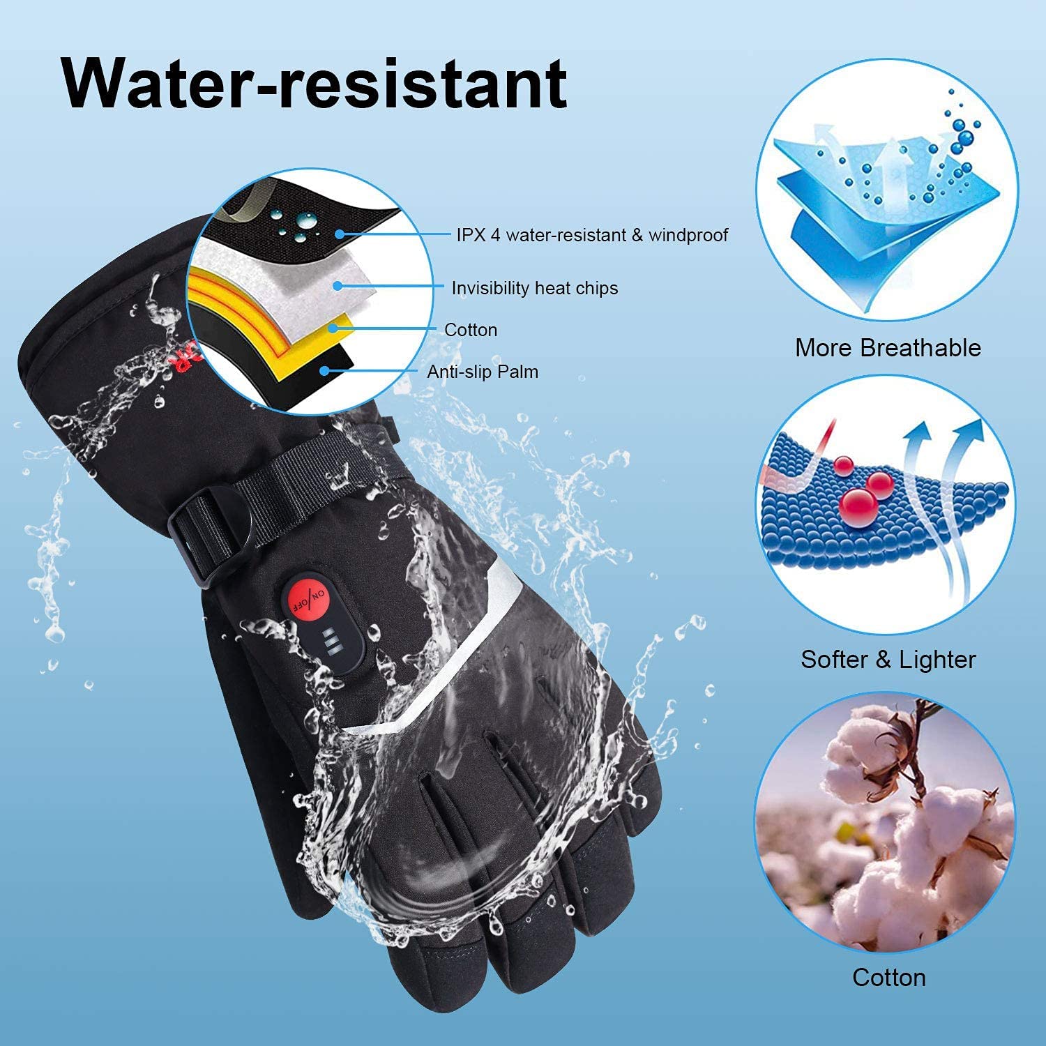 SNOW DEER Winter Heated Gloves - огляд і ціна Heat Resistant Glove