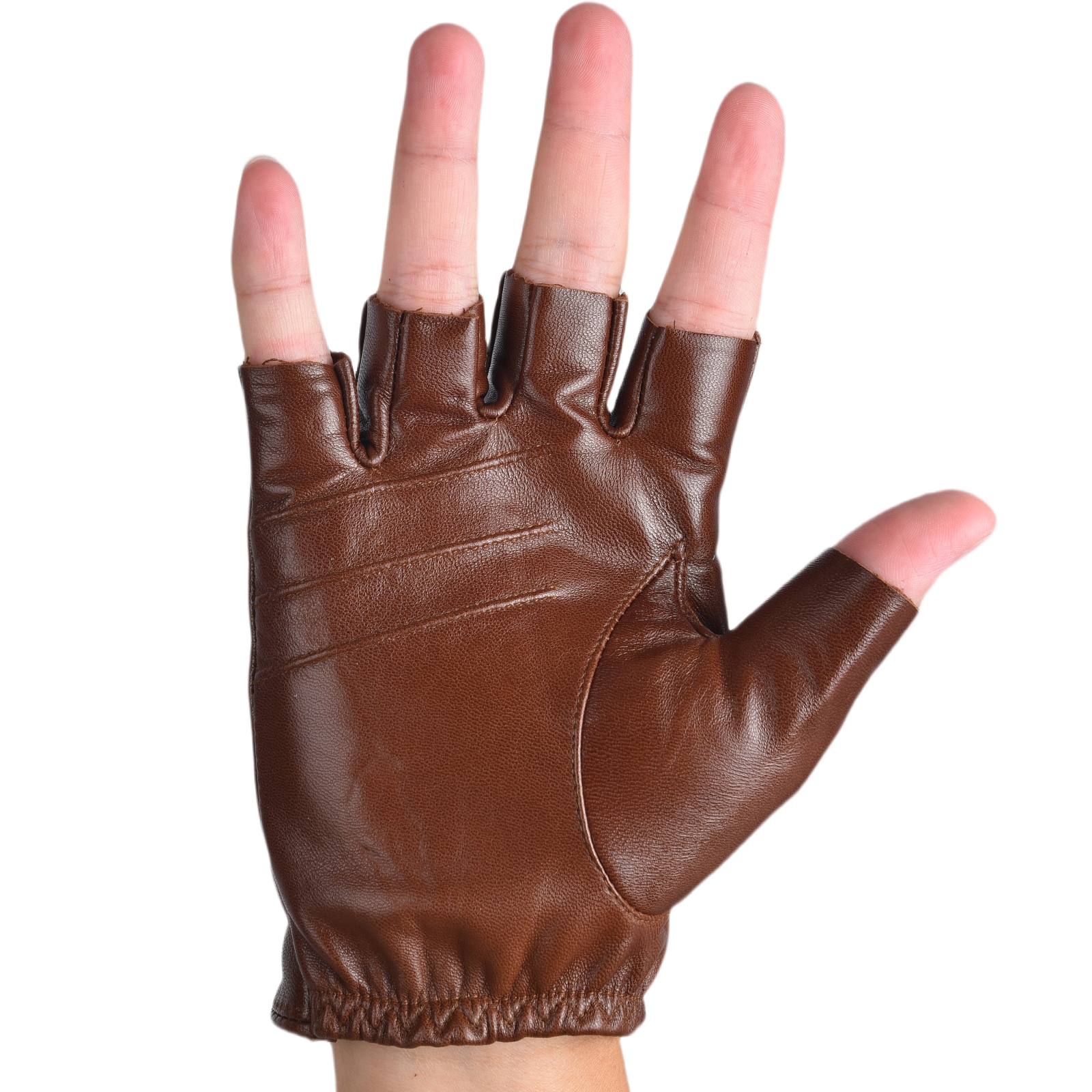 Mens Fingerless Half Finger Le - огляд і ціна Leather Driving Glove