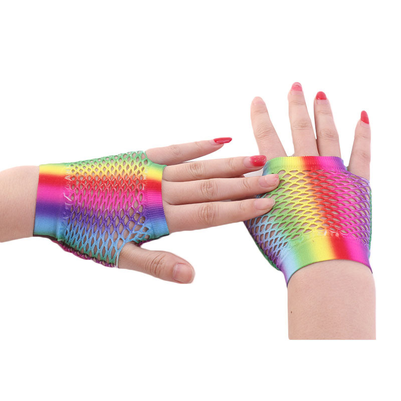 Ladies Sexy Rainbow Color Shor - огляд і ціна Fingerless Glove Knit