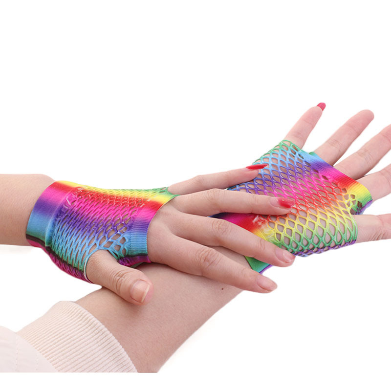 Ladies Sexy Rainbow Color Shor - огляд і ціна Fingerless Glove Knit