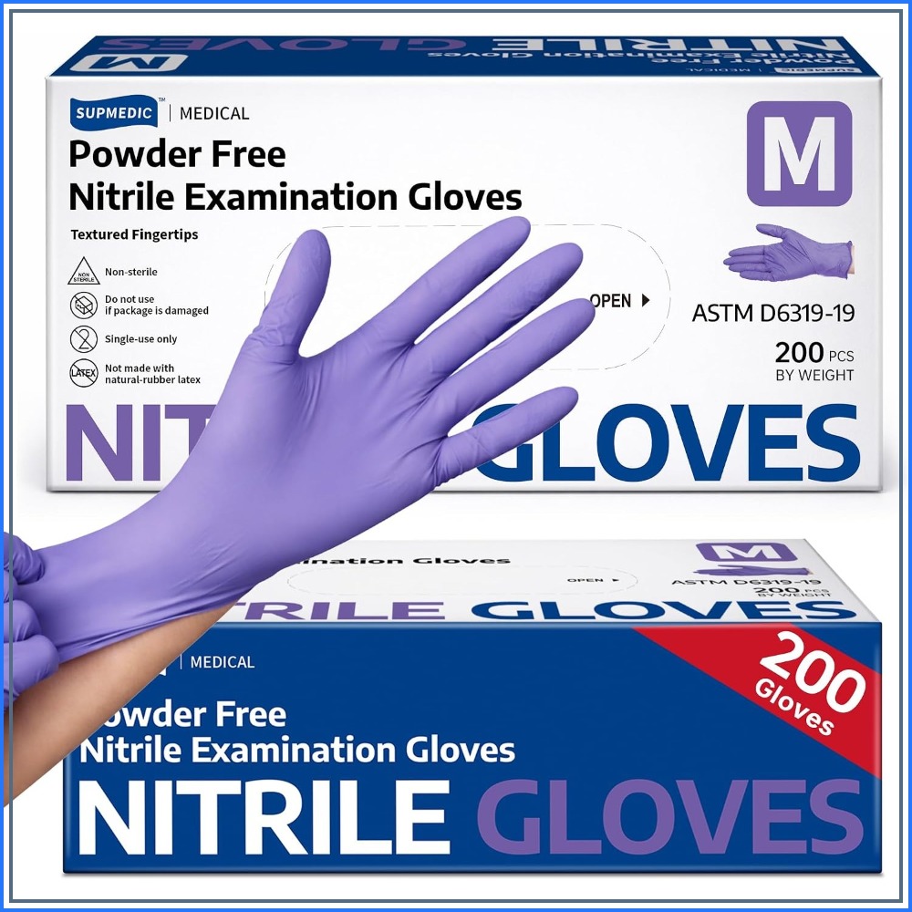 Nitrile Disposable Gloves, 200 - огляд і ціна Exam Glove Nitrile