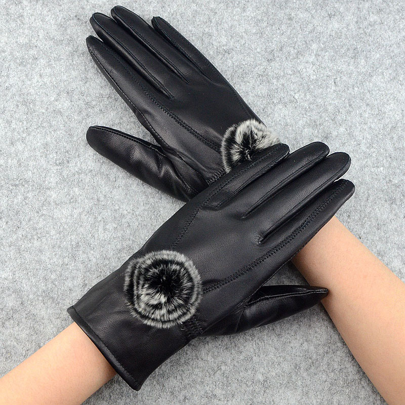 Women Winter Genuine Leather G - огляд і ціна Wool Glove Lined