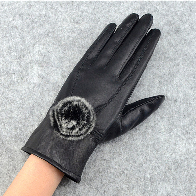 Women Winter Genuine Leather G - огляд і ціна Wool Glove Lined